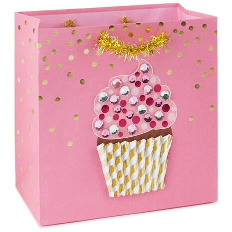 Fancy Cupcake Medium Square Gift Bag, 7.75", , large