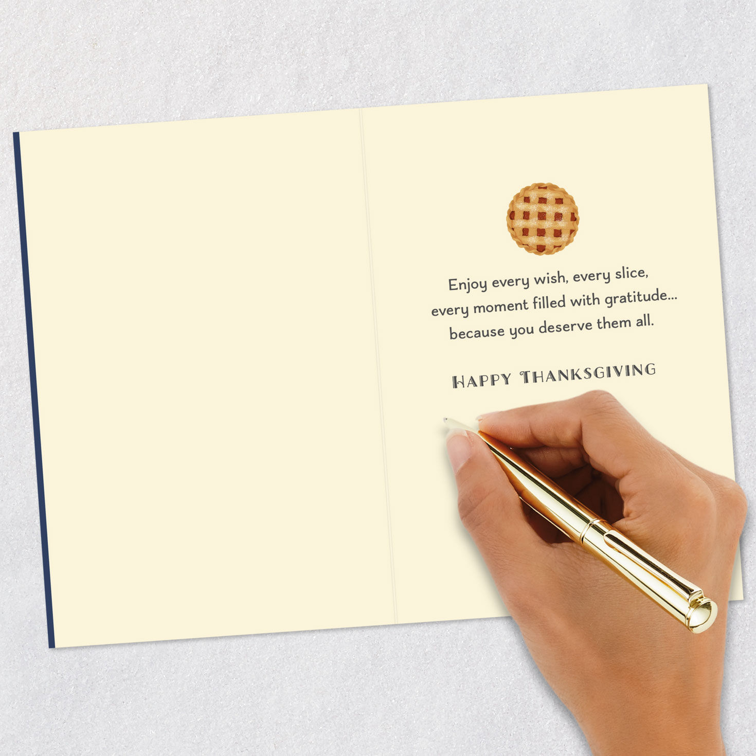 Rows of Holiday Pies Thanksgiving Card Signing card image number 6