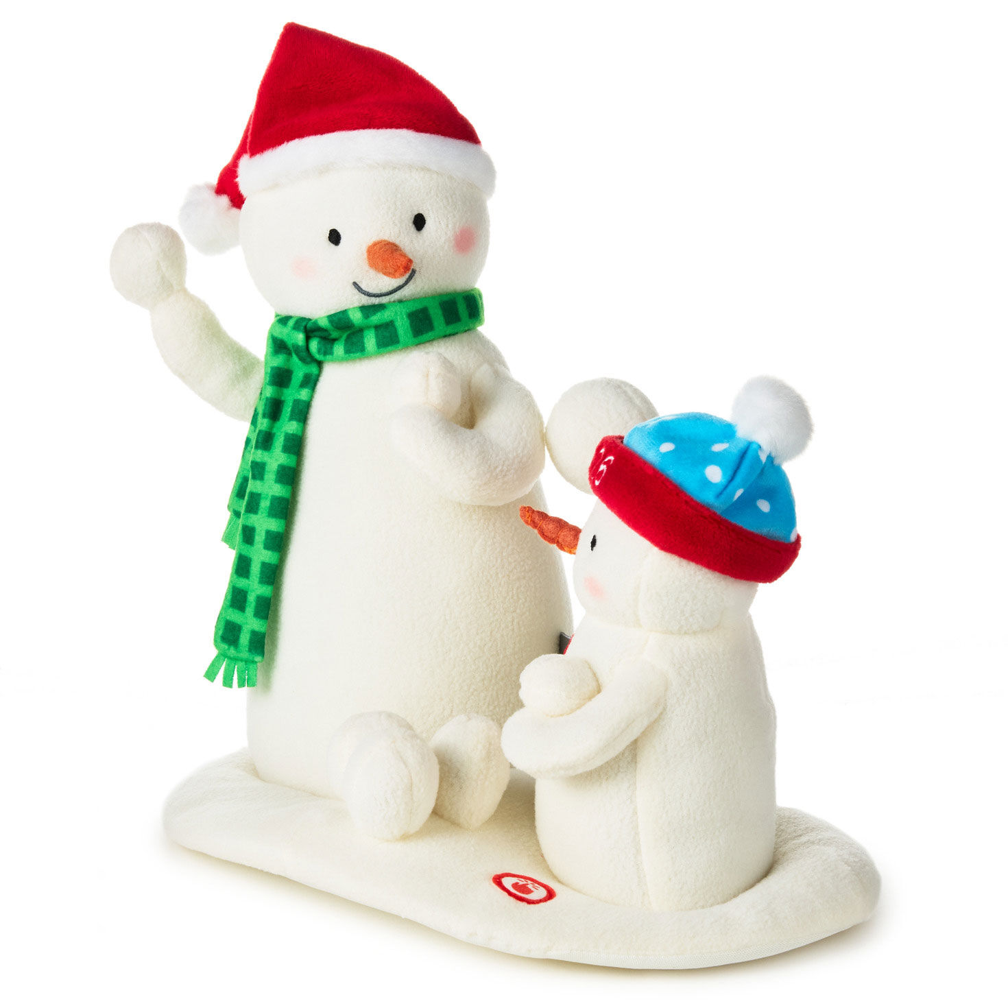 Snowmen Having Snowball Fight Plush side image number 3