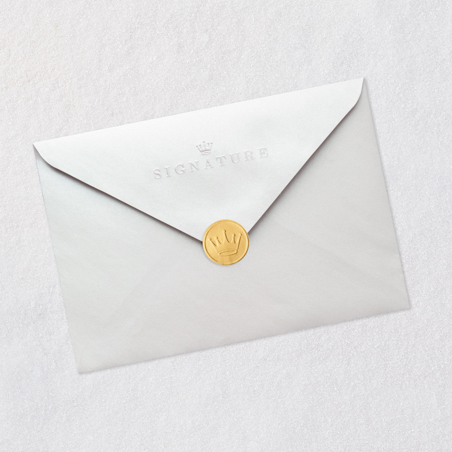 Pink Orchids in Chinoiserie Pot Birthday Card Envelope Back with Seal image number 8