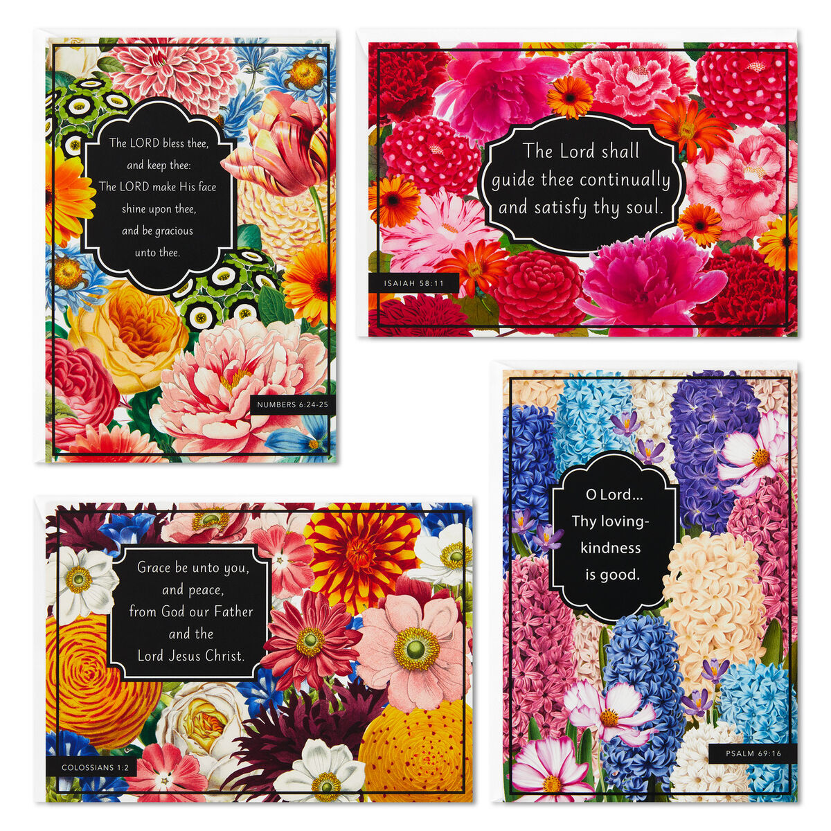Floral Assorted Religious Thinking of You Cards, Box of 12 Boxed