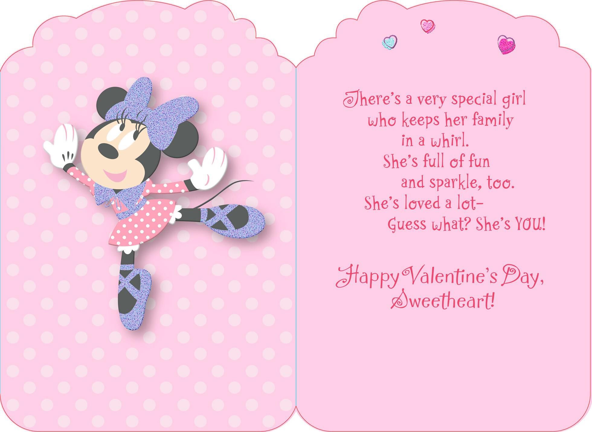 Disney Minnie Mouse Fun Daughter Valentine’s Day Card