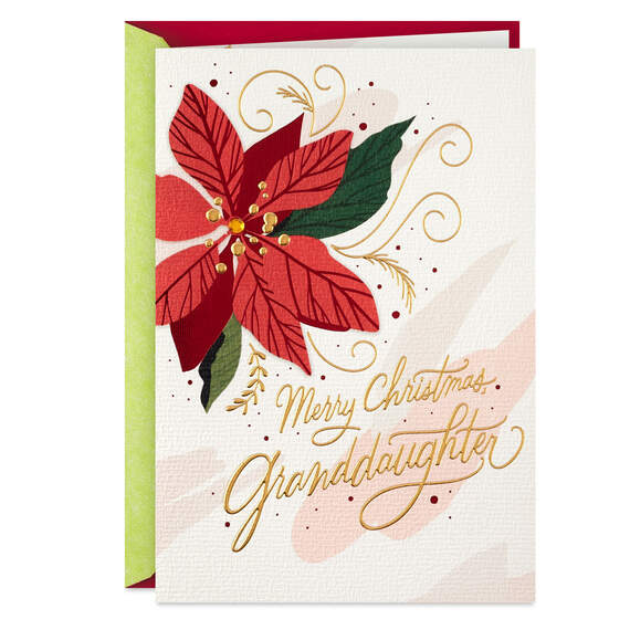 You're Amazing and Loved Christmas Card for Granddaughter