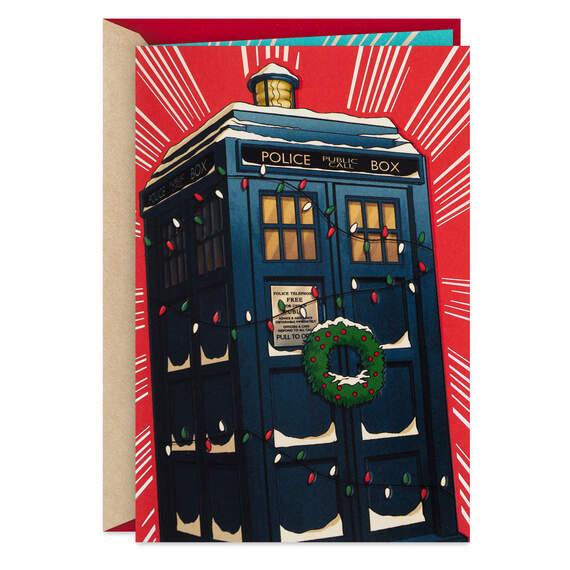 Doctor Who Tardis Timey-Wimey Christmas Card