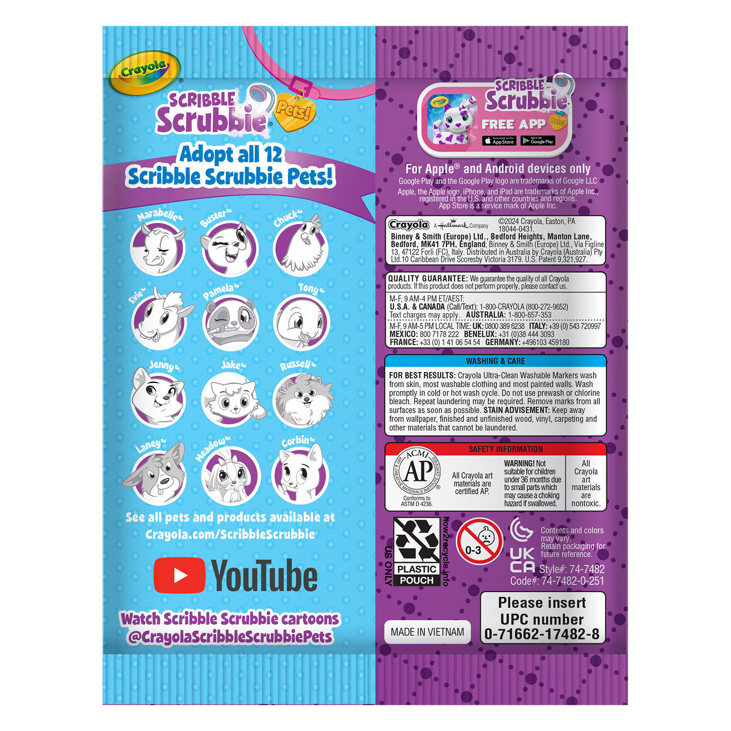 Crayola Scribble Scrubbie New Pets Coloring Set, , large image number 4