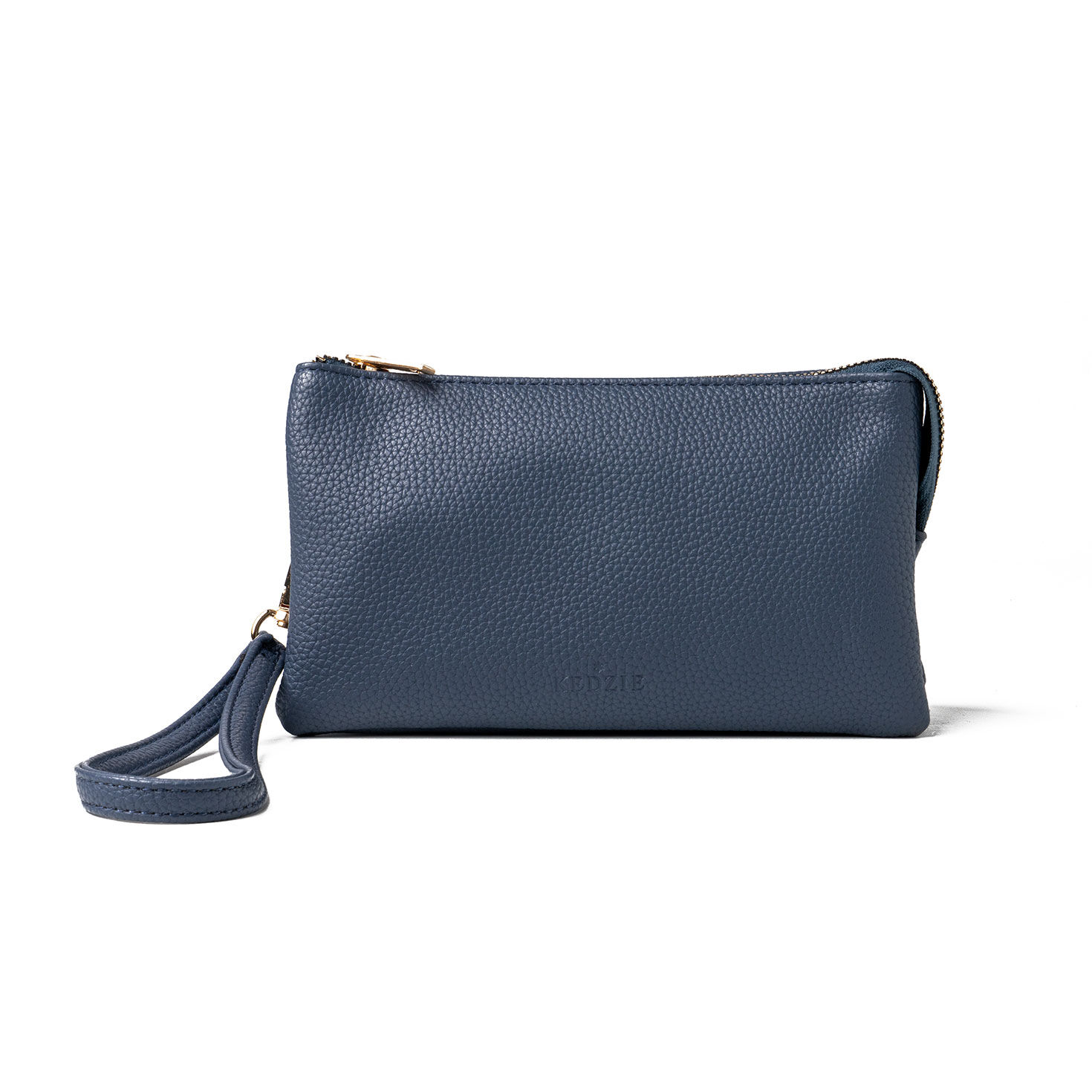 Kedzie Navy Blue Faux Leather Convertible Crossbody Bag