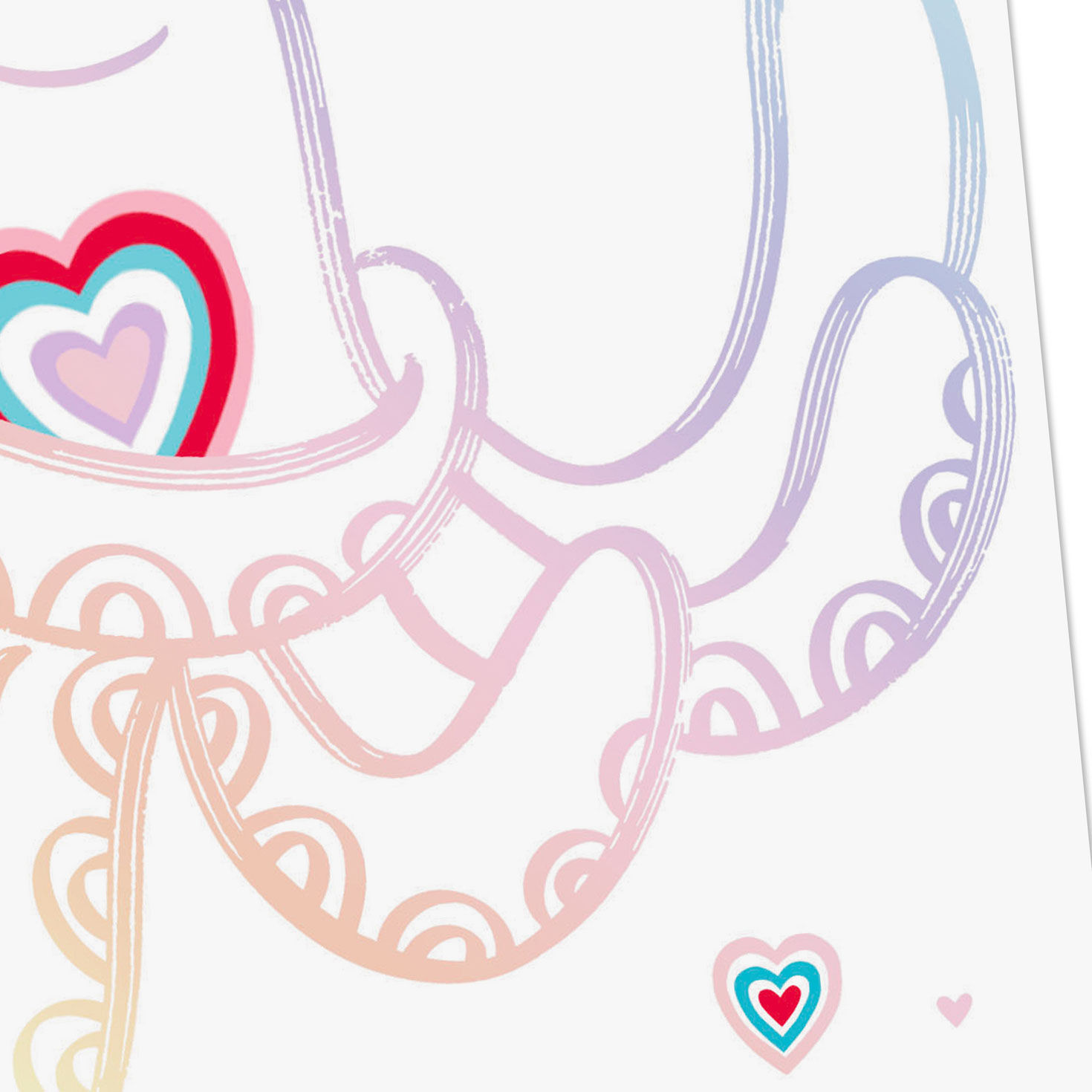 Holographic Foil Octopus Cartoon Valentine's Day Card Cover Detail image number 5