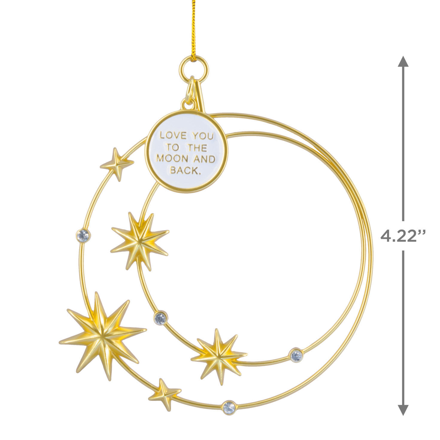 Signature Love You to the Moon Constellation Metal Hallmark Ornament, , large image number 3