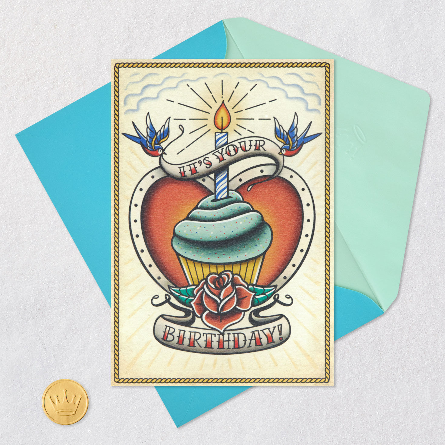 Somewhere Between "Fun" and "Regrettable Tattoo" Birthday Card With Temporary Tattoo for only USD 5.99 | Hallmark