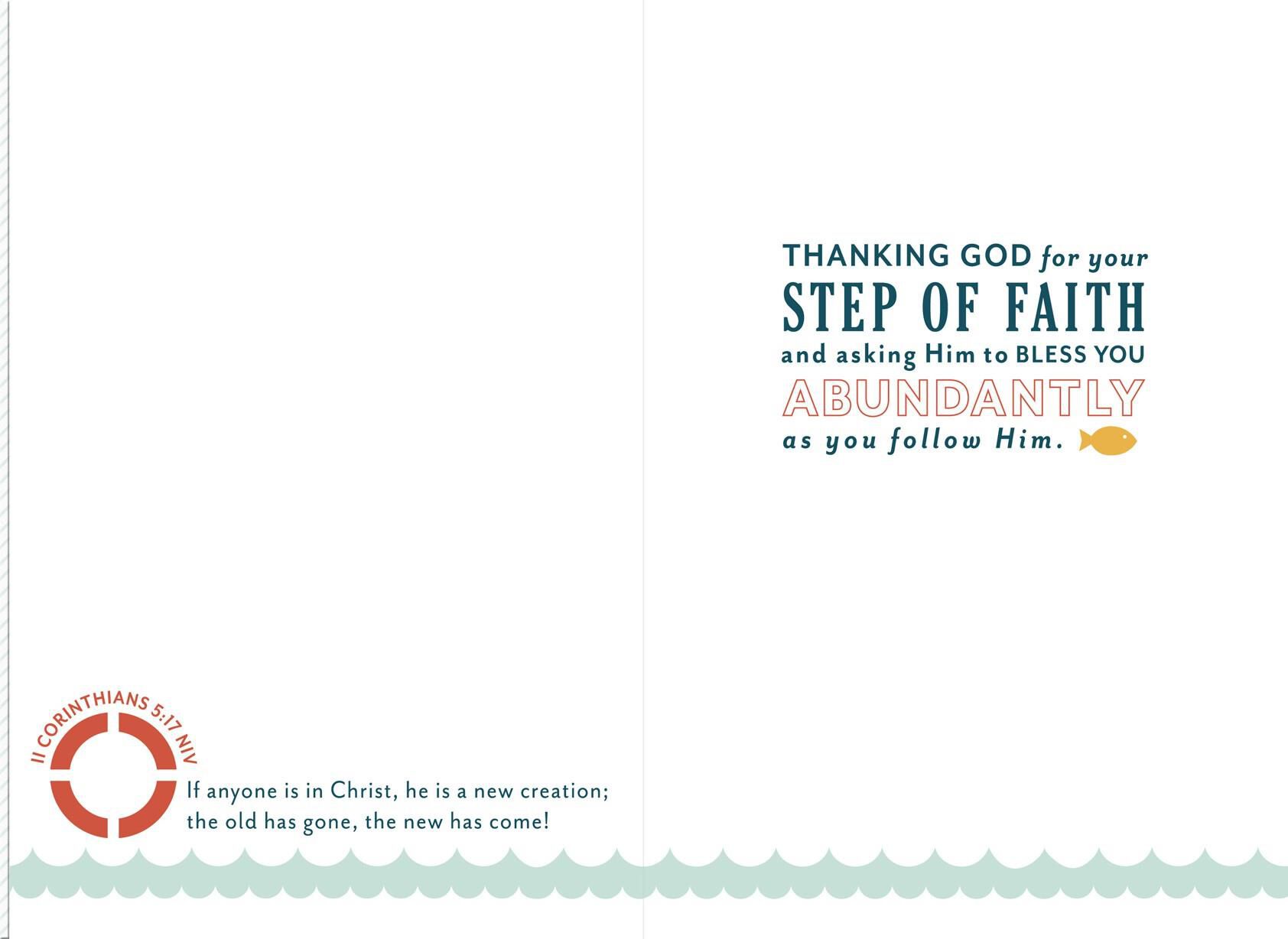 Boat and Anchor Faith Card