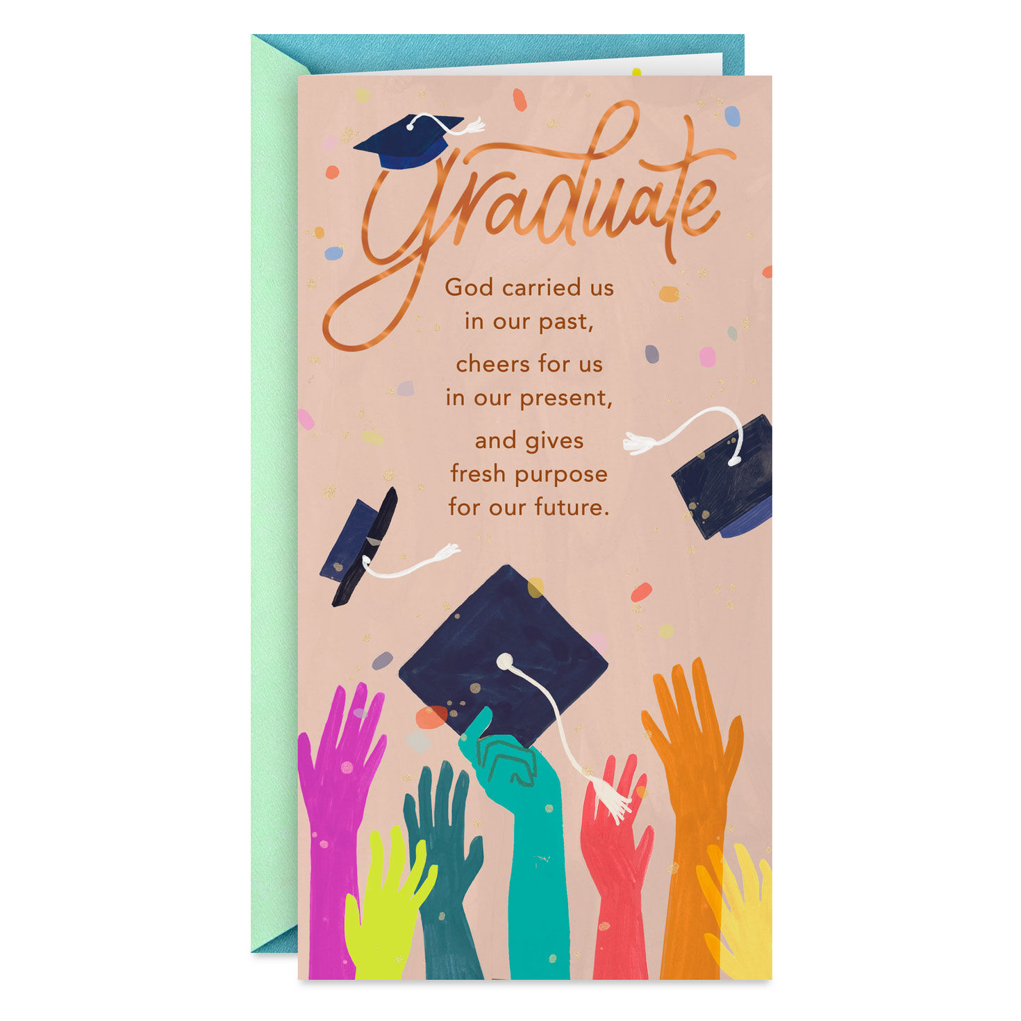 Celebrating You Religious Money Holder Graduation Card