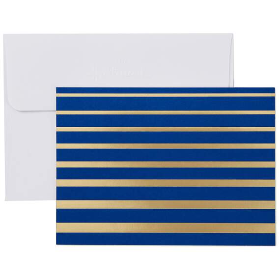 Classic Navy and Gold Thank You Notes, Box of 40, , large image number 3