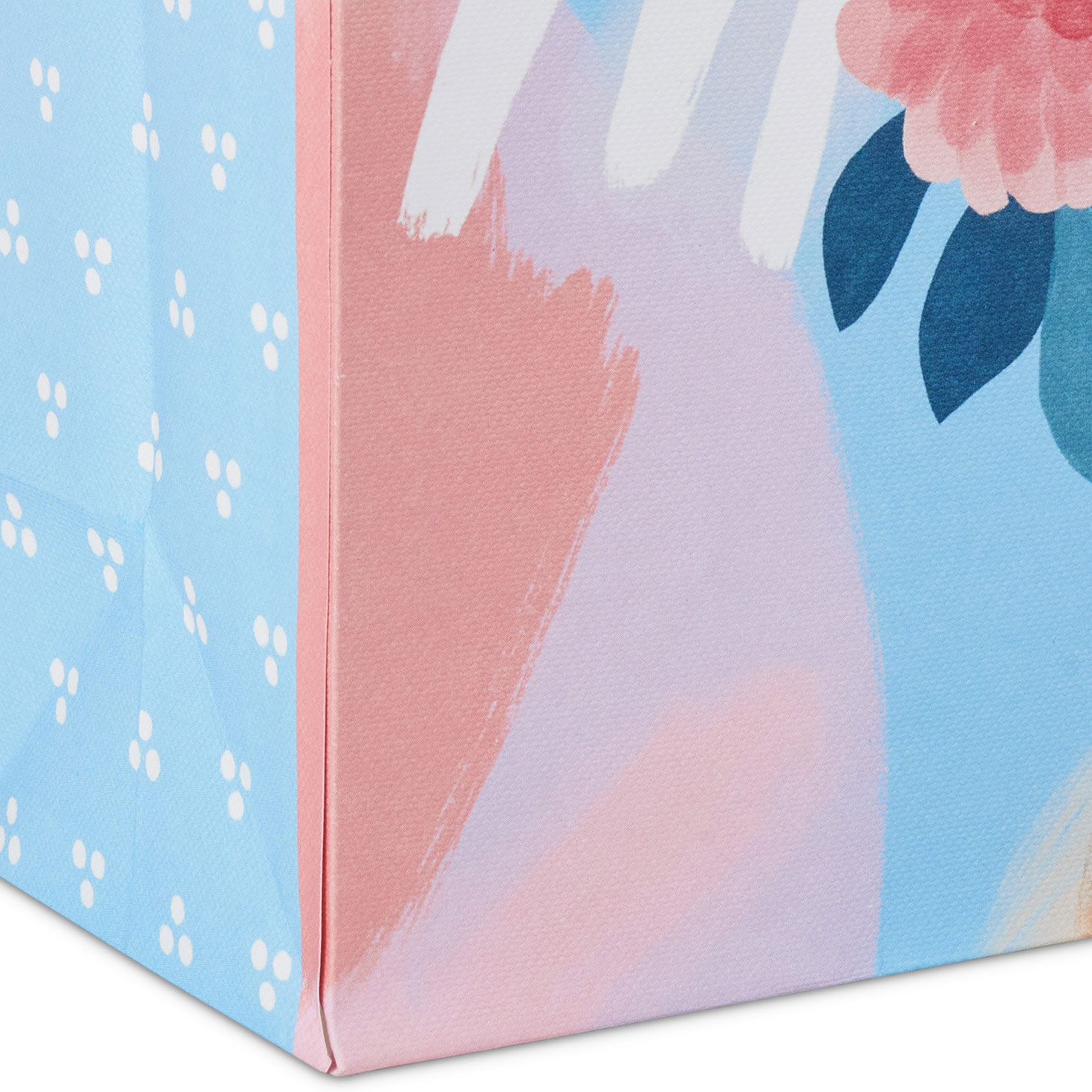 Pastel Brushstrokes Small Gift Bag for Mom Base/Side Detail image number 5