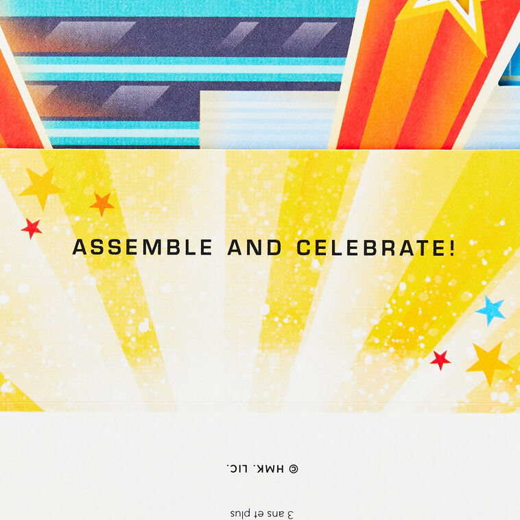 Marvel Avengers Assemble and Celebrate 3D Pop-Up Card With Playset, , large image number 3