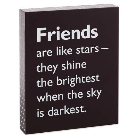 Friends Are Like Stars Wooden Quote Sign, 6x7.25, , large