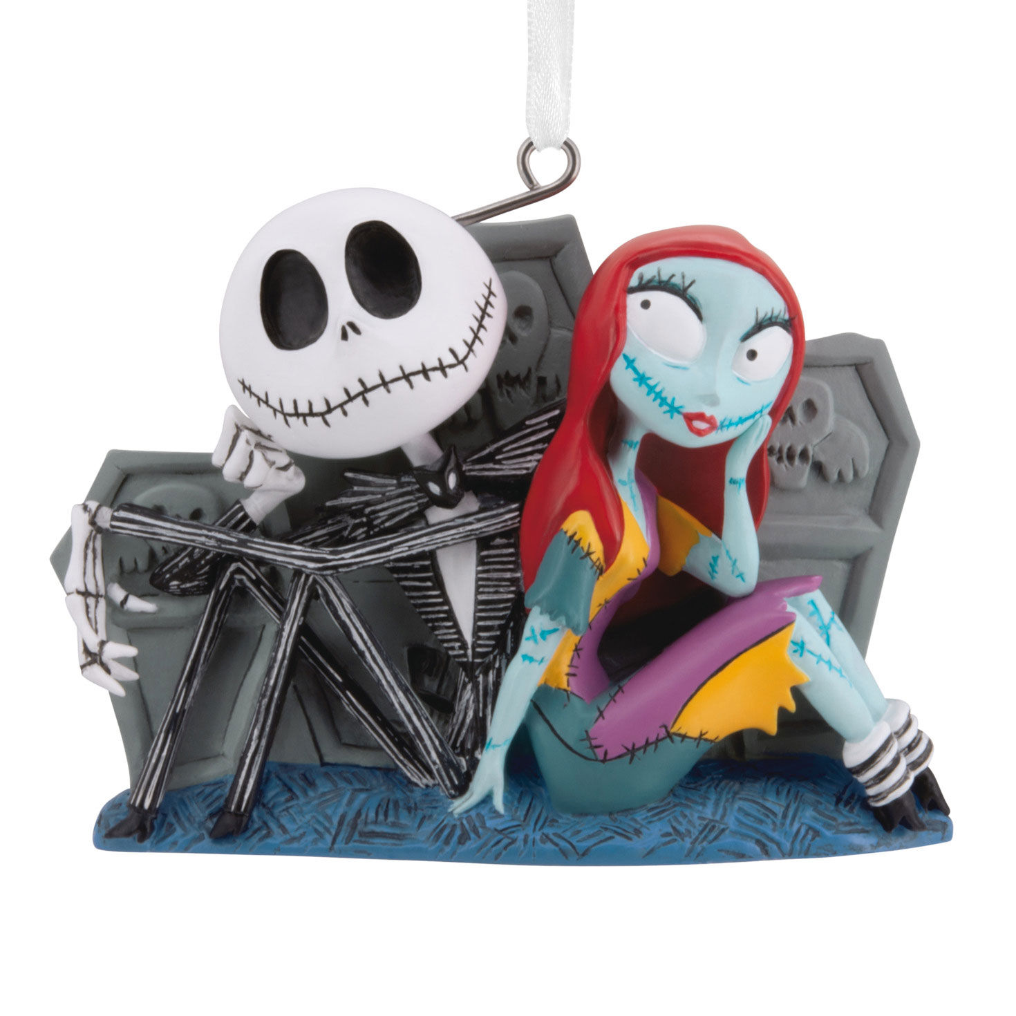 Disney Tim Burton's The Nightmare Before Christmas Jack and Sally With Tombstones Hallmark Ornament for only USD 11.49 | Hallmark