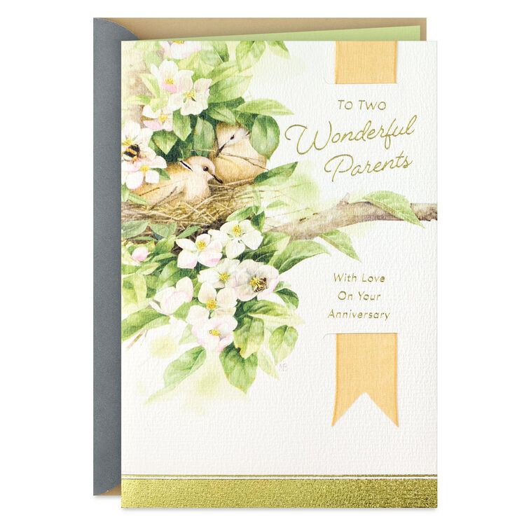 Marjolein Bastin Your Love Makes My Heart Feel at Home Anniversary Card for Parents
