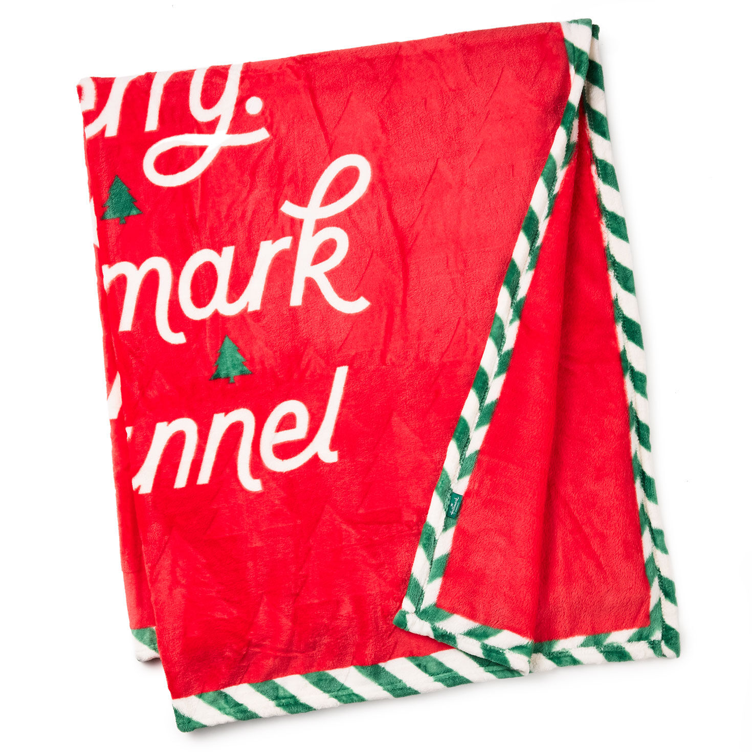 Comfy Cozy Merry Hallmark Channel Plush Blanket front floded image number 1