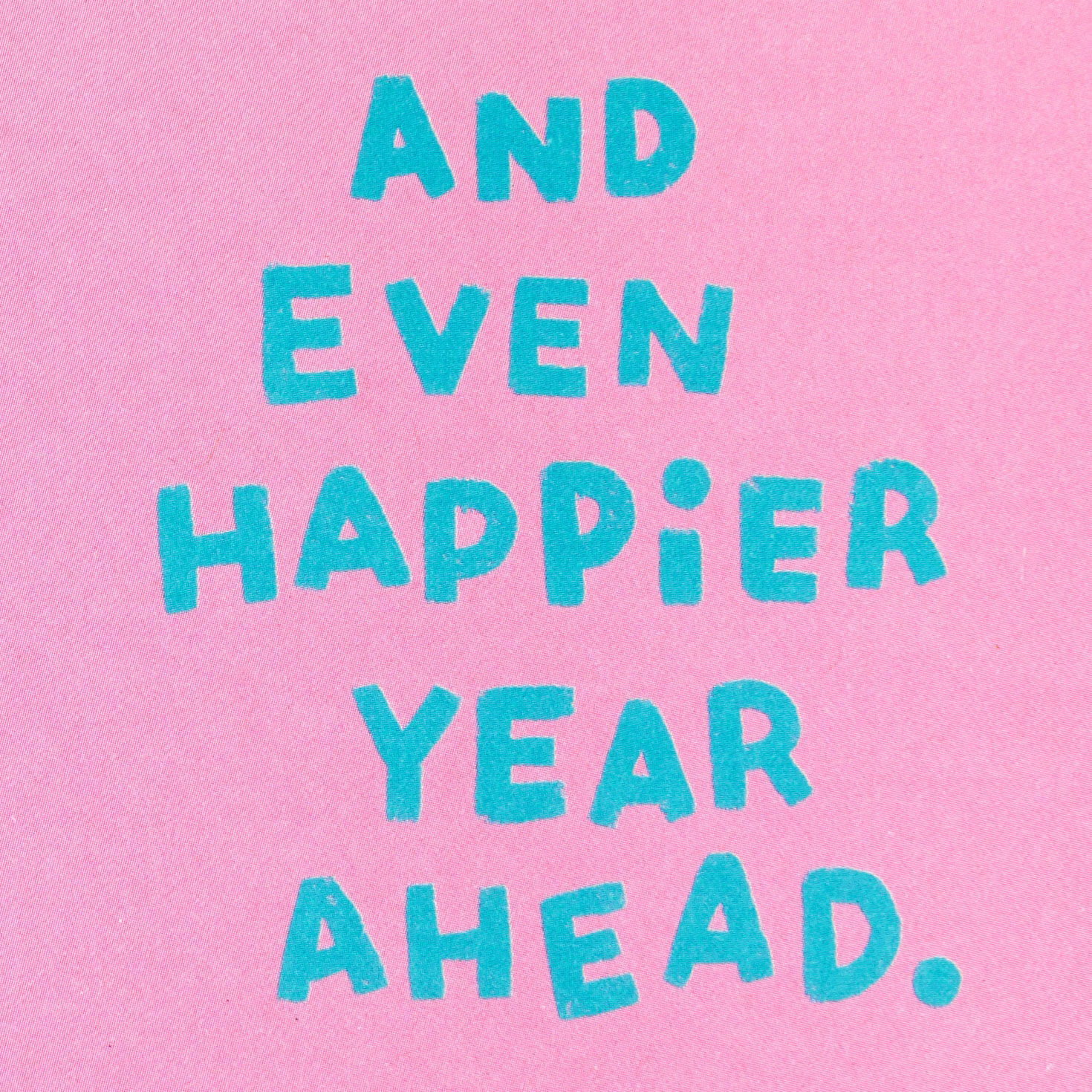 Pink Letters on Teal Birthday Card, , large image number 2