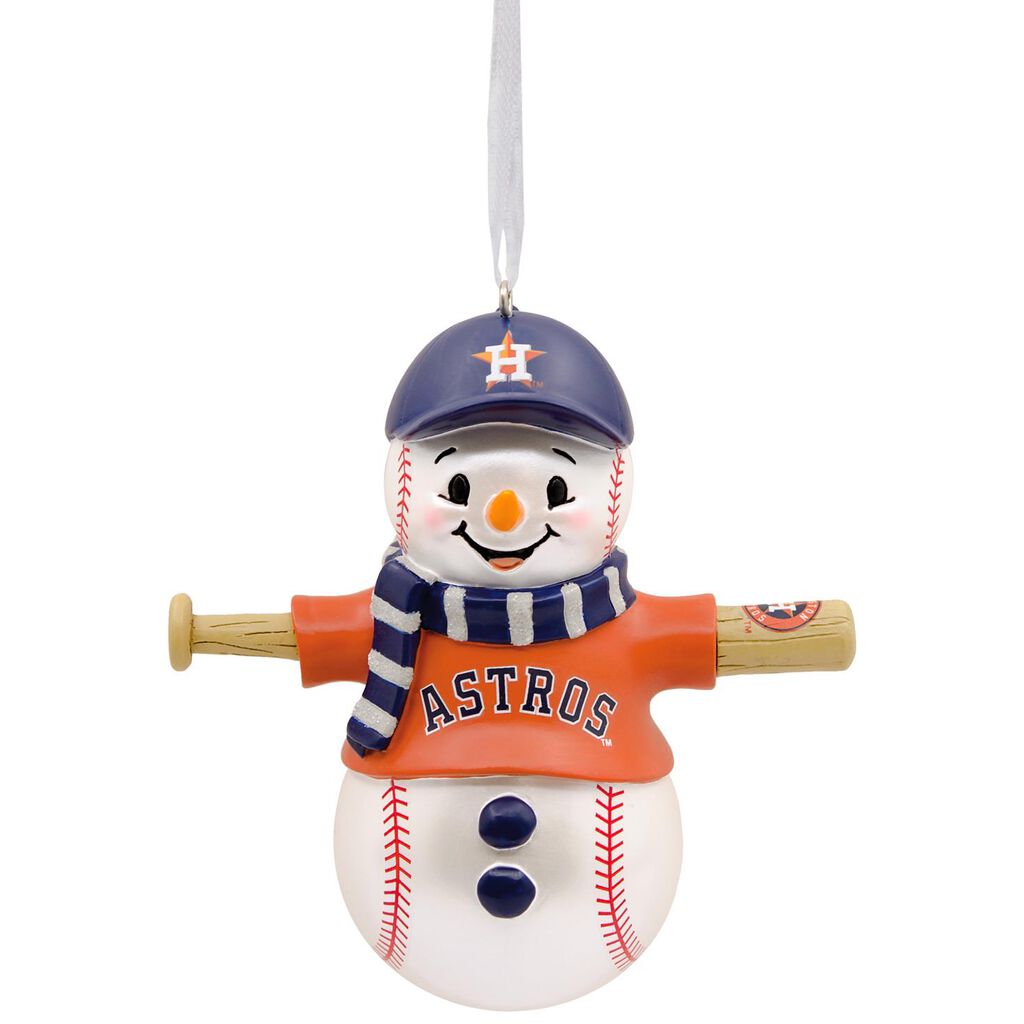 mlb houston astros baseball snowman hallmark ornament gift