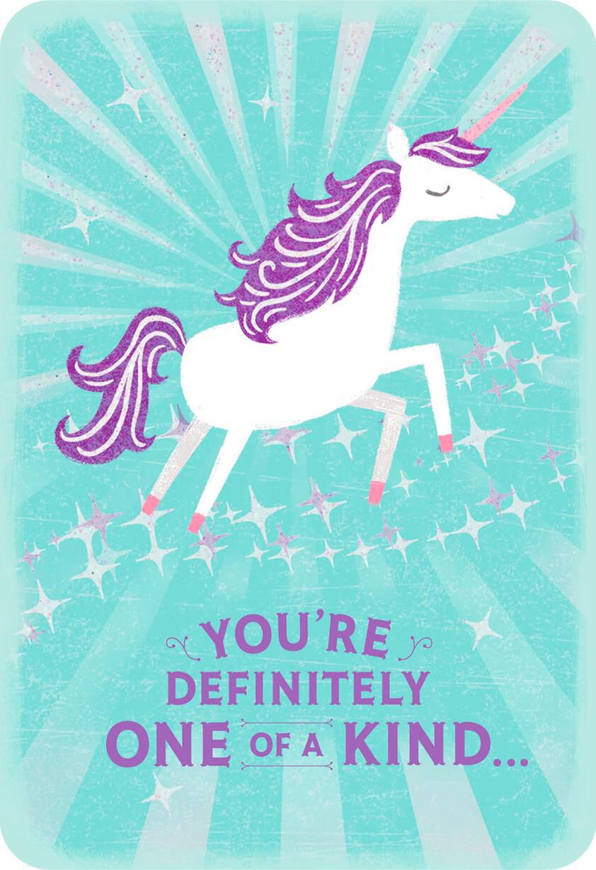 Unicorn You're One of a Kind Appreciation Card