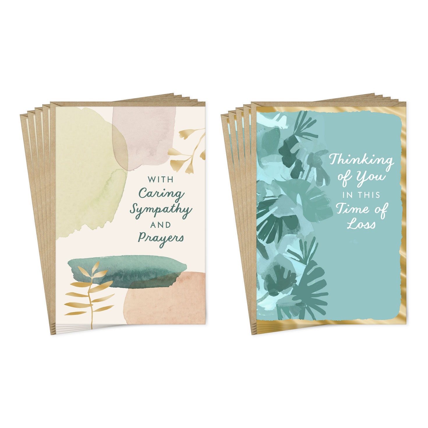 Abstract Nature Religious Sympathy Cards, Pack of 10