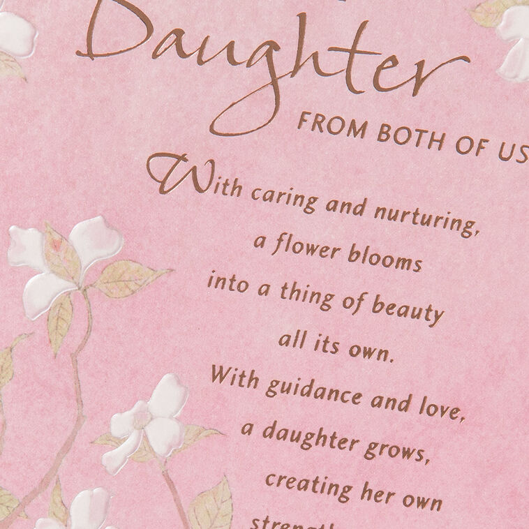'Our Beautiful Daughter' - A5 Birthday Greeting Card For Her - Love Keepsake