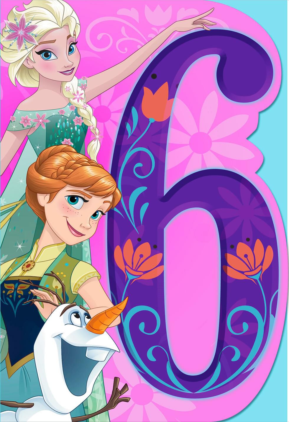 Disney Frozen Musical 6th Birthday Card