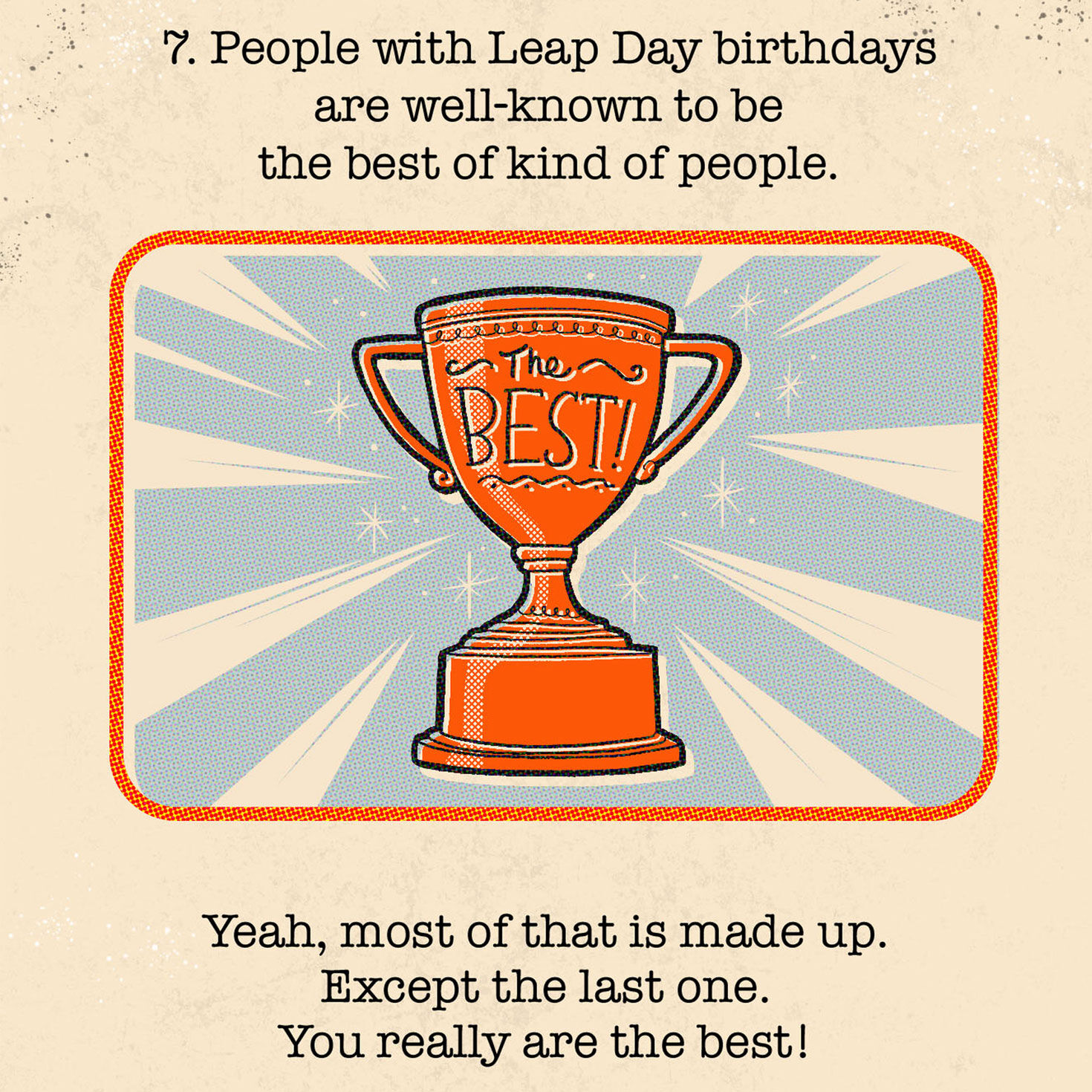 Fun Facts Funny Leap Day Birthday Card, , large image number 5