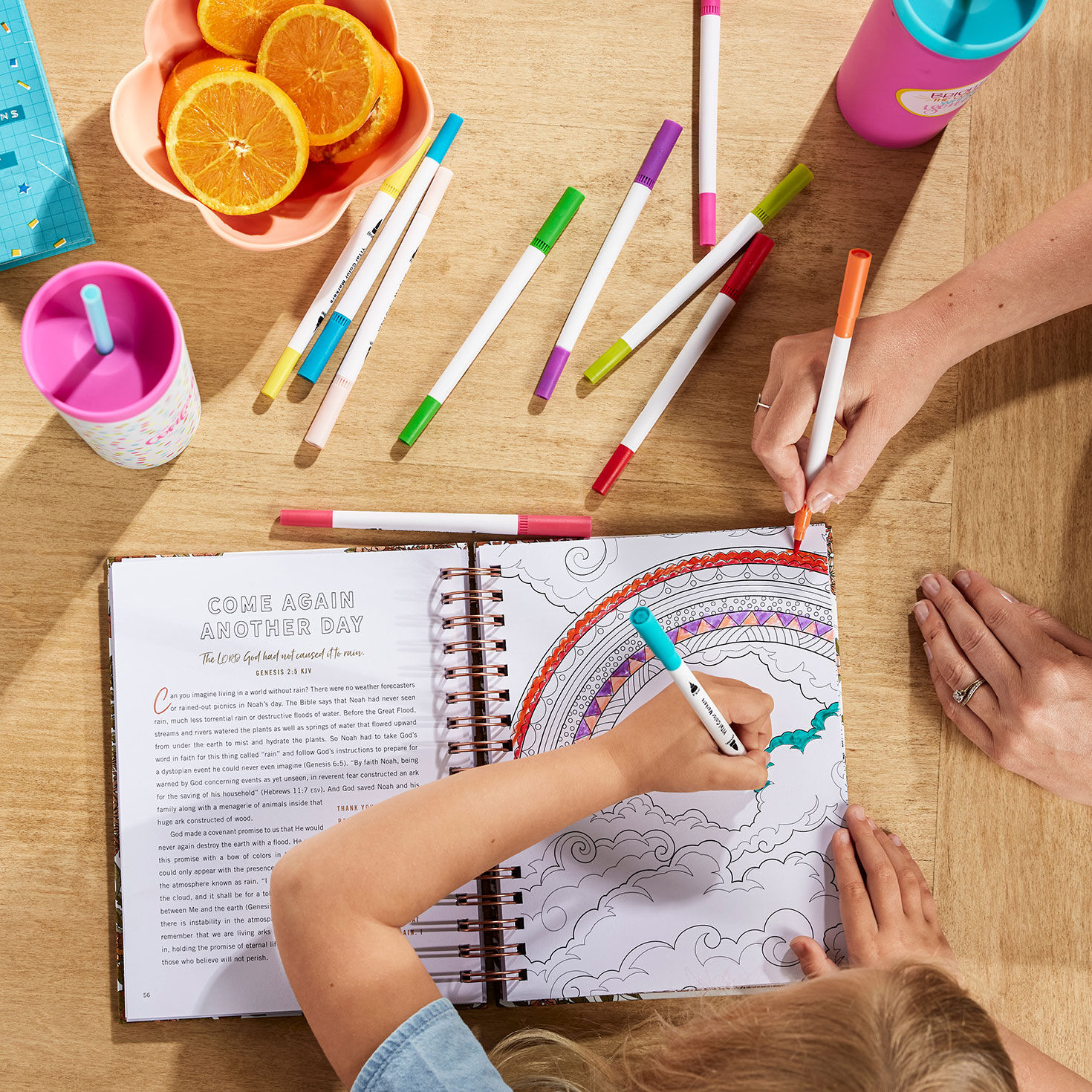Be Still & Know Spiral Coloring Book in use image number 7