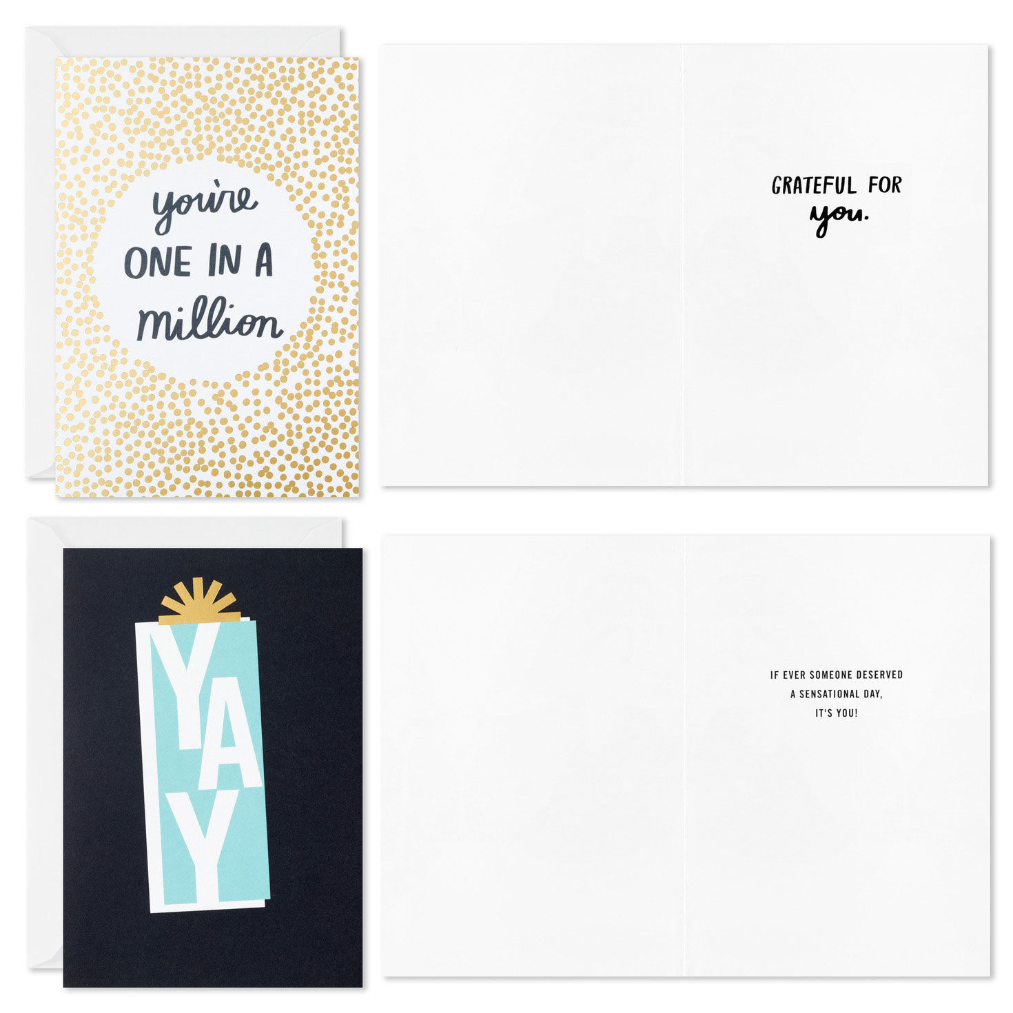 Happy Assorted Boxed Birthday and Thank-You Cards Card Front with Sentiment image number 4