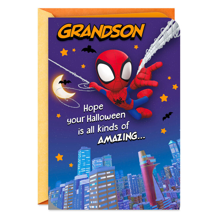Marvel Spider-Man All Kinds of Amazing Halloween Card for Grandson