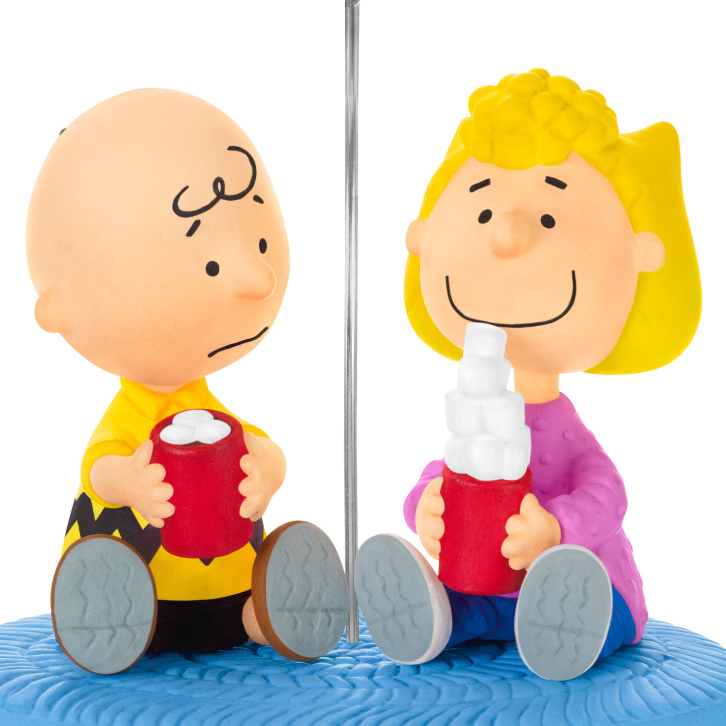 Charlie Brown Sally Hot Cocoa Keepsake Ornament closeup view image number 5