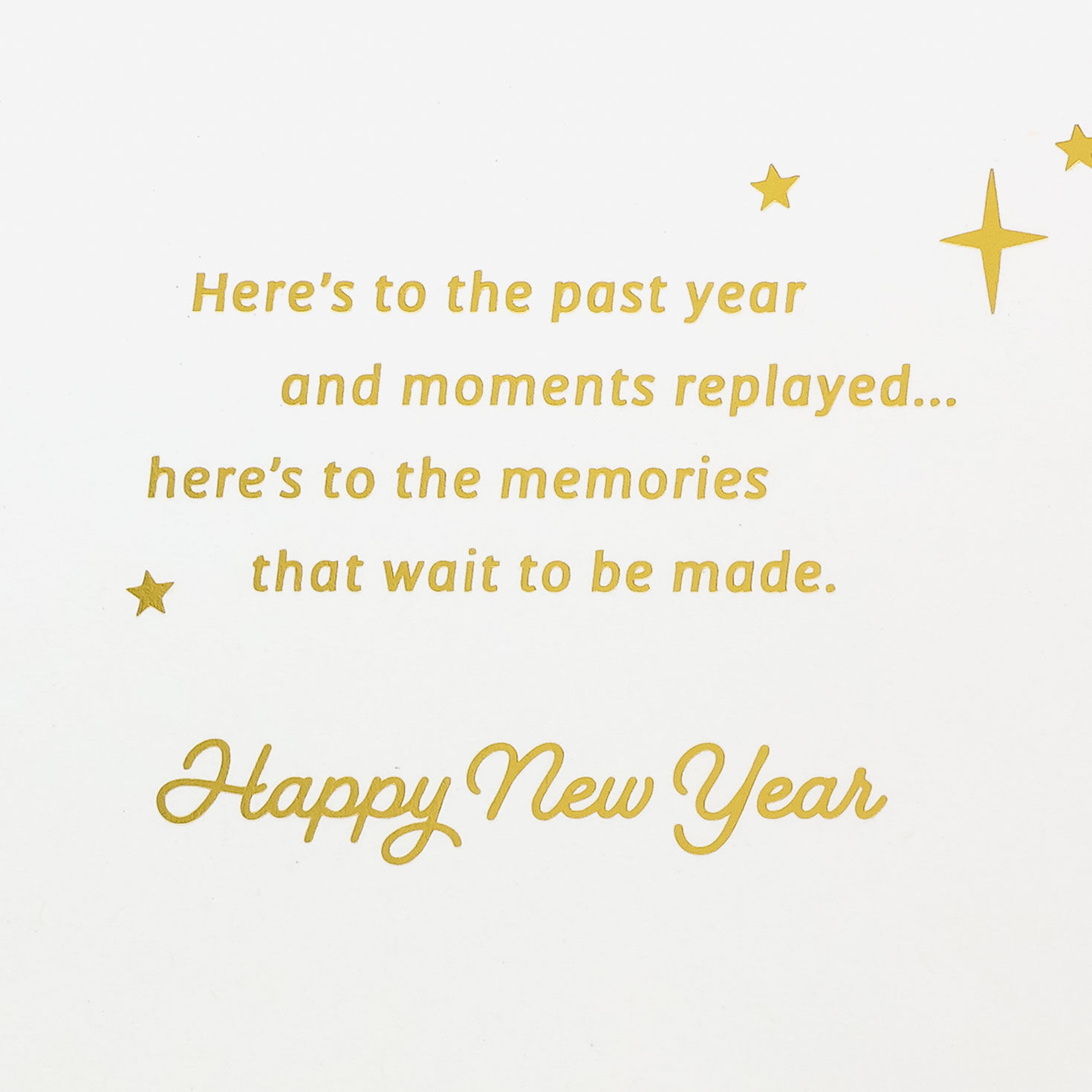 Silver and Gold Stars 2027 New Year's Card Sentiment image number 2