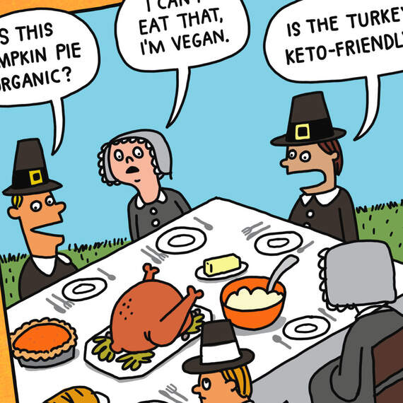 Picky Eater Pilgrims Funny Thanksgiving Card, , large image number 4