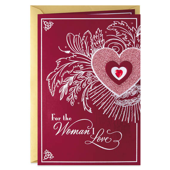 For the Woman I Love Valentine's Day Card, , large image number 1
