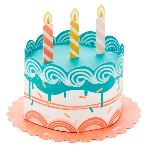 3D Pop-Up Birthday Cake Gift Trim, 