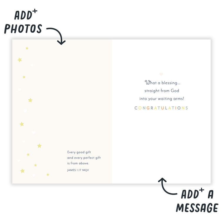 Cute Baby Icons Personalized Baby Card  image number 3