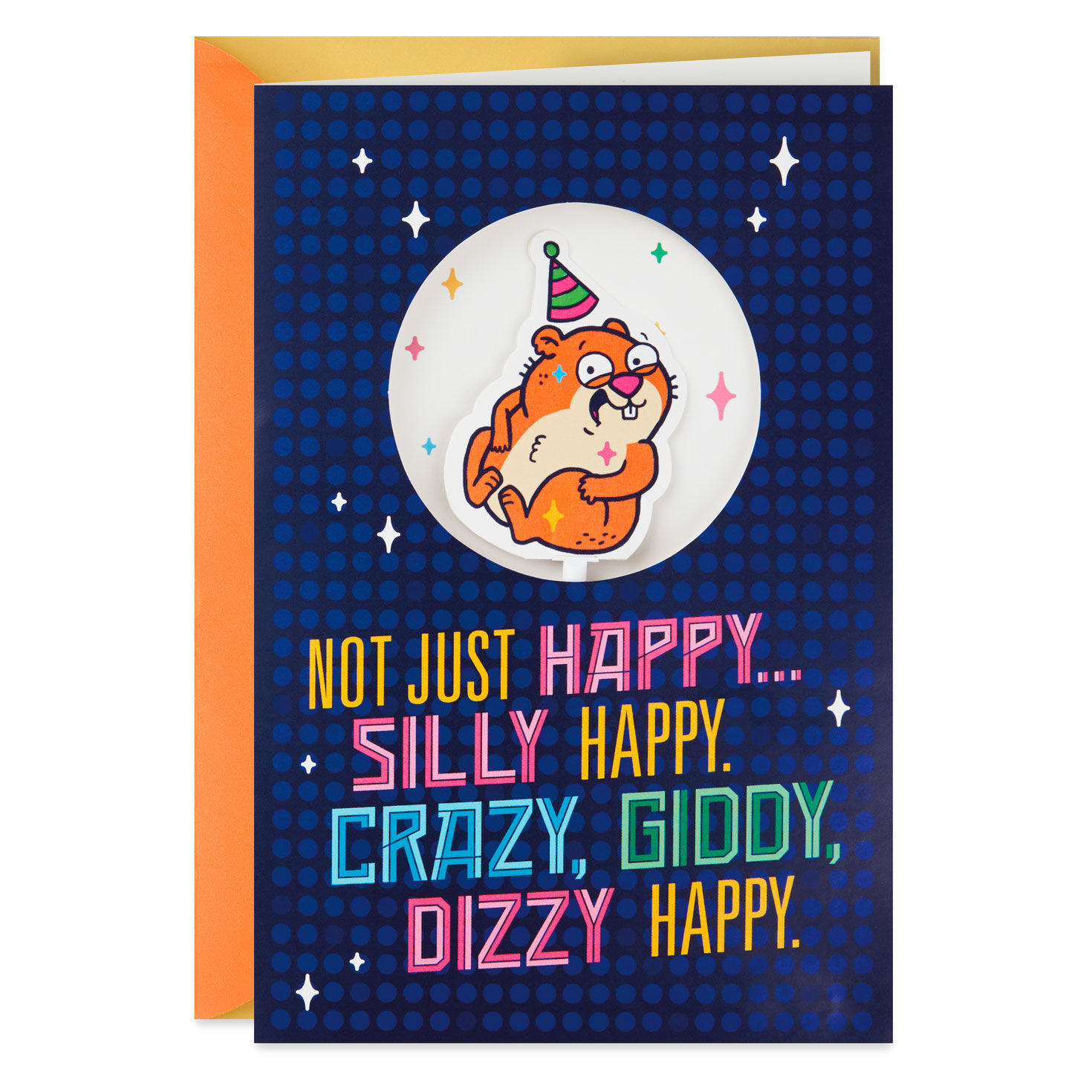 Silly. Crazy, Giddy, Dizzy Happy Hamster Dance Funny Musical Birthday Card With Motion