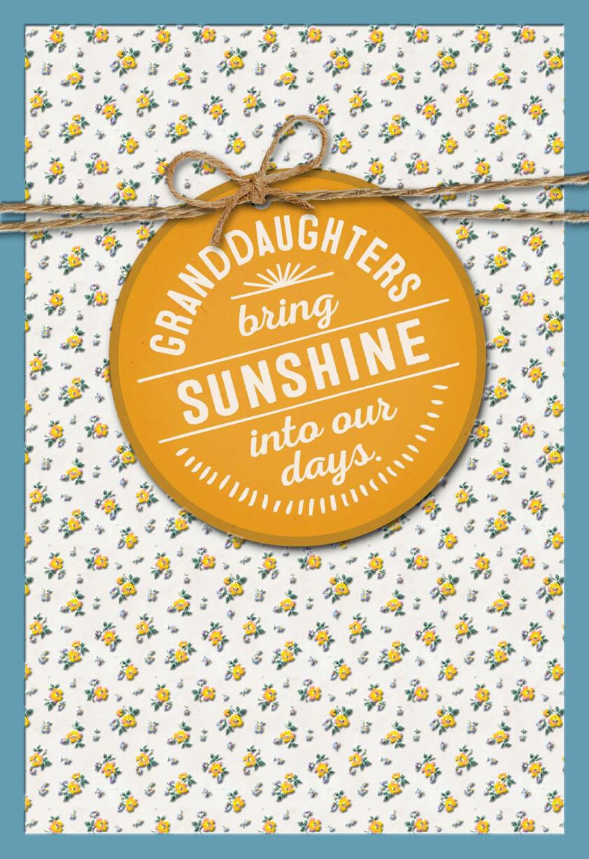 Sunshine Days Birthday Card For Granddaughter Greeting
