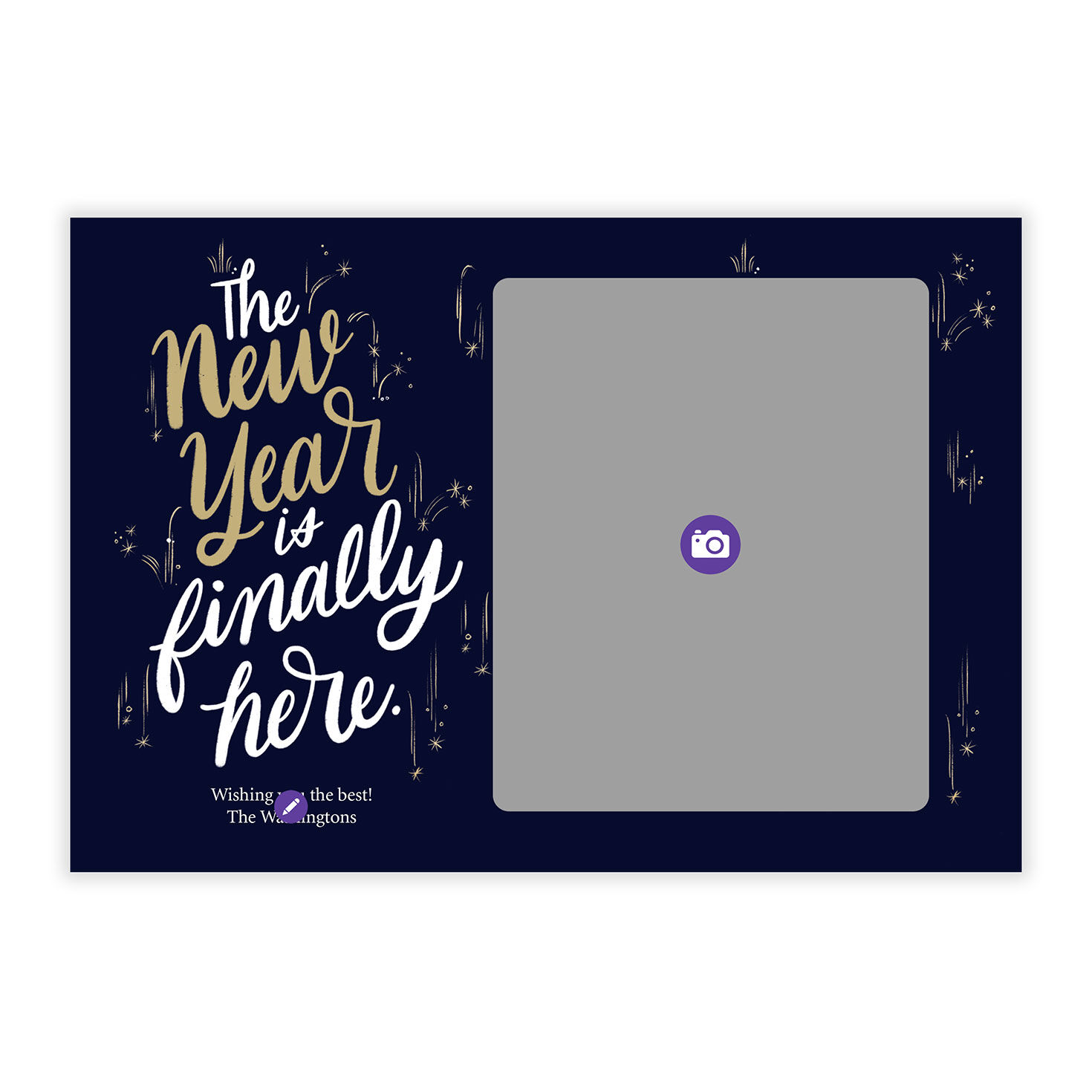 Celestial Flat New Year Photo Card, , large image number 5