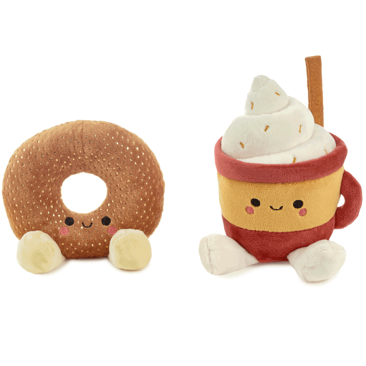Better Together Doughnut and Latte Magnetic Plush, 7", , large image number 2