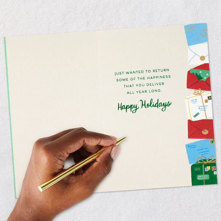Red Mailbox and Cardinals Christmas Card Signing card image number 7