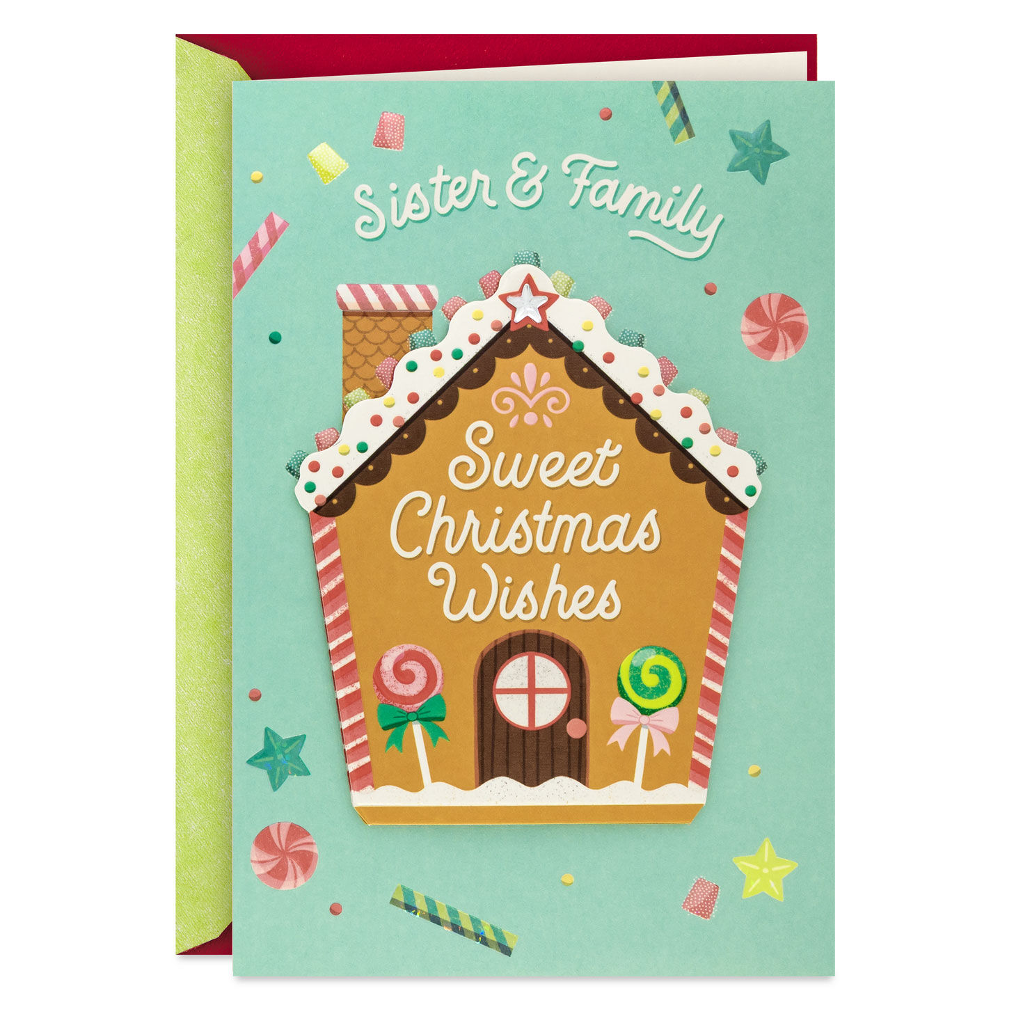 Sprinkled with Laughter Christmas Card for Sister and Family