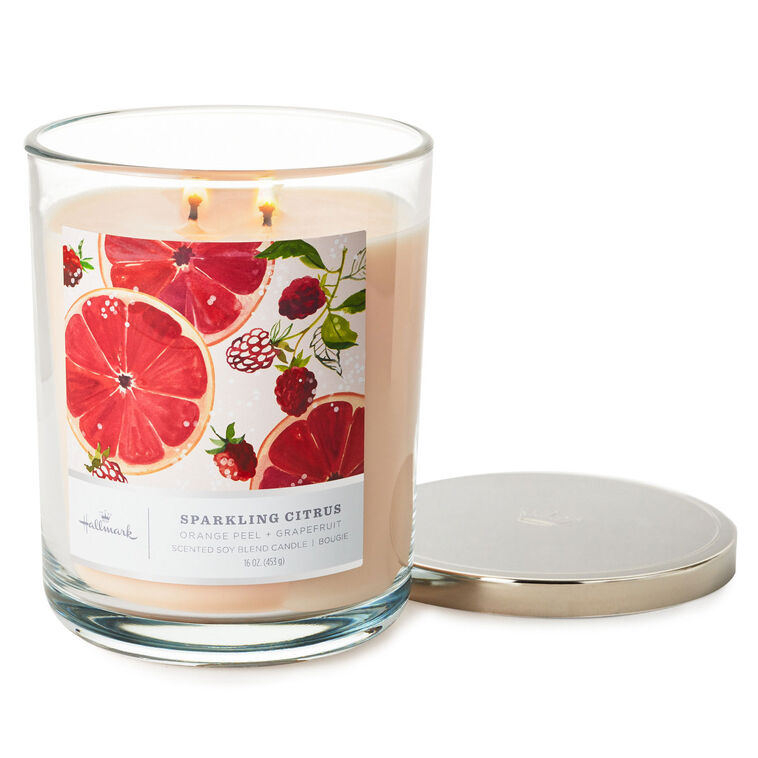 Sparkling Citrus 3-Wick Jar Candle, 16 oz., , large image number 2
