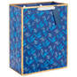 13" Blue Floral Large Gift Bag, , large image number 1