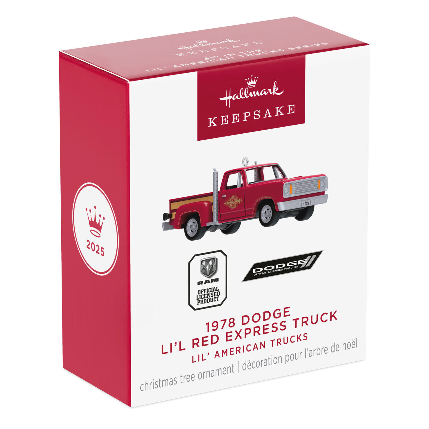 Red Dodge Truck Keepsake Ornament package front image number 7