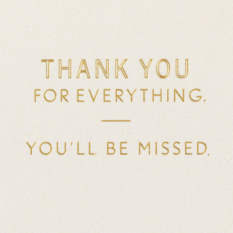 Thank You for Everything Goodbye Card for Coworker - Greeting Cards | Hallmark farewell-goodbye-cards-free-greetings-island