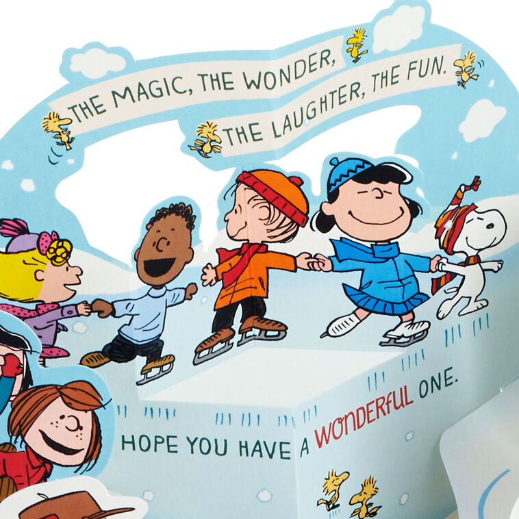The Peanuts® Gang Jolly Ice Skating Musical 3D Pop-Up Christmas Card - Greeting Cards | Hallmark the-peanuts-gang-jolly-ice-skating-musical-3d-pop-up-christmas-card-greeting-cards-hallmark