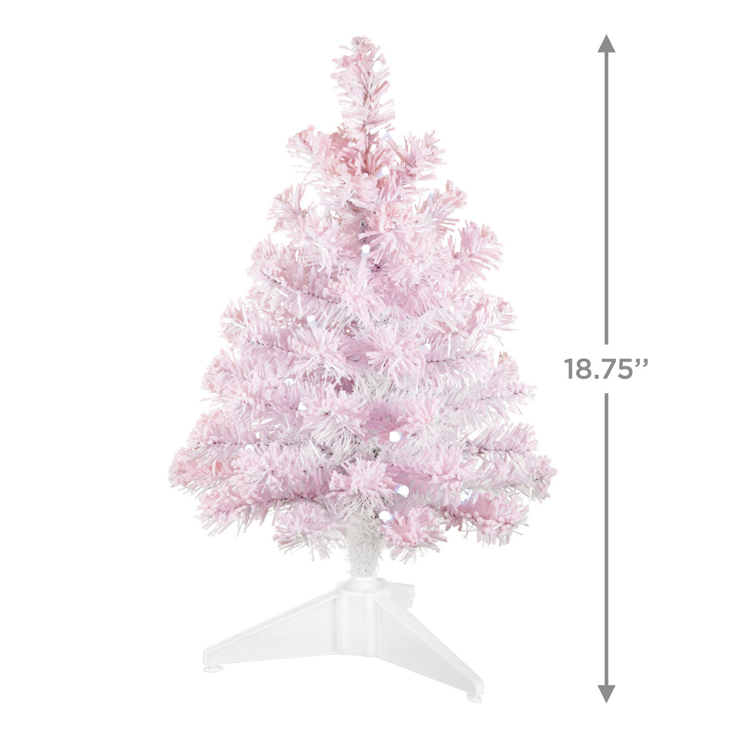 Miniature Pastel Pink PreLit Christmas Tree, 18.75" Keepsake
